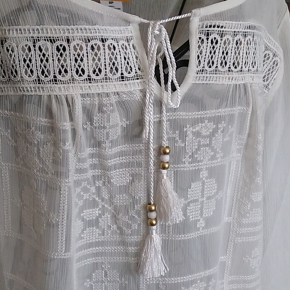 Ruby Rd. Boho Dress Blouse Tunic Sheer - Picture 3 of 6
